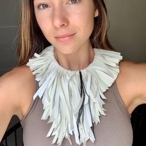 Faux leather jewelry piece